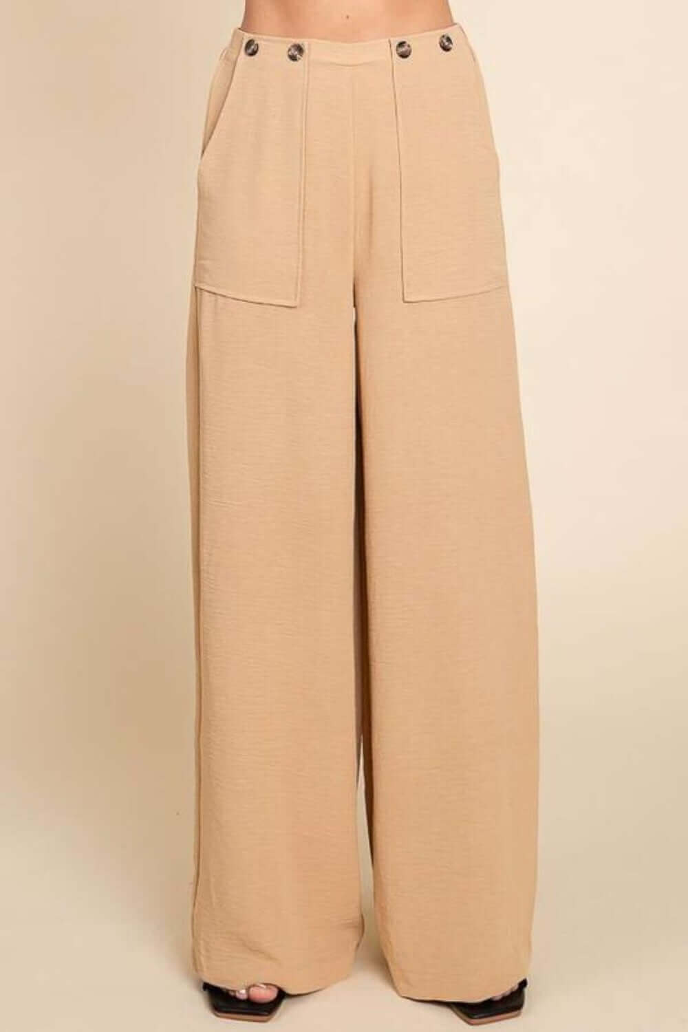 CULTURE CODE Full Size High Waist Wide Leg Cargo Pants at Bella Road