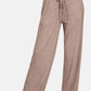 Zenana wide leg pants with drawstring waist and side pockets in beige, perfect for casual wear or lounging.