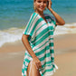 BELLA ROAD Tassel Openwork Striped V-Neck Cover Up at Bella Road