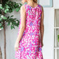 HEIMISH Full Size Floral V-Neck Tank Dress with Pockets at Bella Road