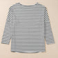 Bella Road Striped Round Neck Long Sleeve Top, comfy and stylish casual wear with trendy stripes, perfect for kicking back in style.