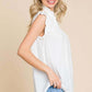 CULTURE CODE Full Size Frill Edge Smocked Sleeveless Top at Bella Road