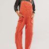 Bella Road Pocketed Wide Strap Denim Overalls - Orange