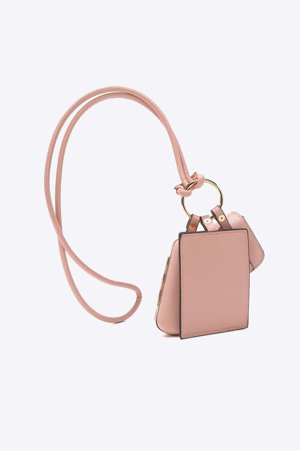 Nicole Lee USA Vegan Leather 3-Piece Lanyard Set in pink, featuring a stylish AirPods case and high-quality vegan leather craftsmanship.