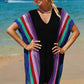 DOUBLE TAKE Openwork Striped Slit Knit Cover Up at Bella Road