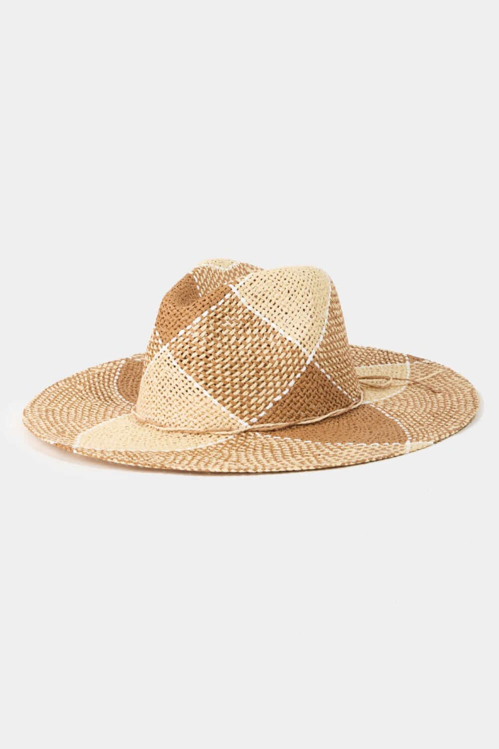 FAME Contrast Straw Braid Hat at Bella Road