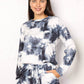 DOUBLE TAKE Tie-Dye Round Neck Top and Shorts Lounge Set at Bella Road