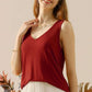 NINEXIS Full Size V-Neck Curved Hem Tank at Bella Road