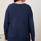 Ribbed Thumbhole Sleeve T-Shirt