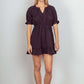 VERY J Floral Textured Woven Ruffled Mini Dress at Bella Road