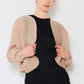 MARINA WEST SWIM Rib Pleated Puff Sleeve Bolero Cardigan at Bella Road