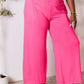 DOUBLE TAKE Full Size Smocked Wide Waistband Wide Leg Pants at Bella Road