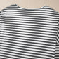 Black and white striped Bella Road round neck long sleeve top, featuring a classic and trendy design for casual occasions