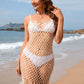 BELLA ROAD Fringe Openwork Wide Strap Cover Up at Bella Road