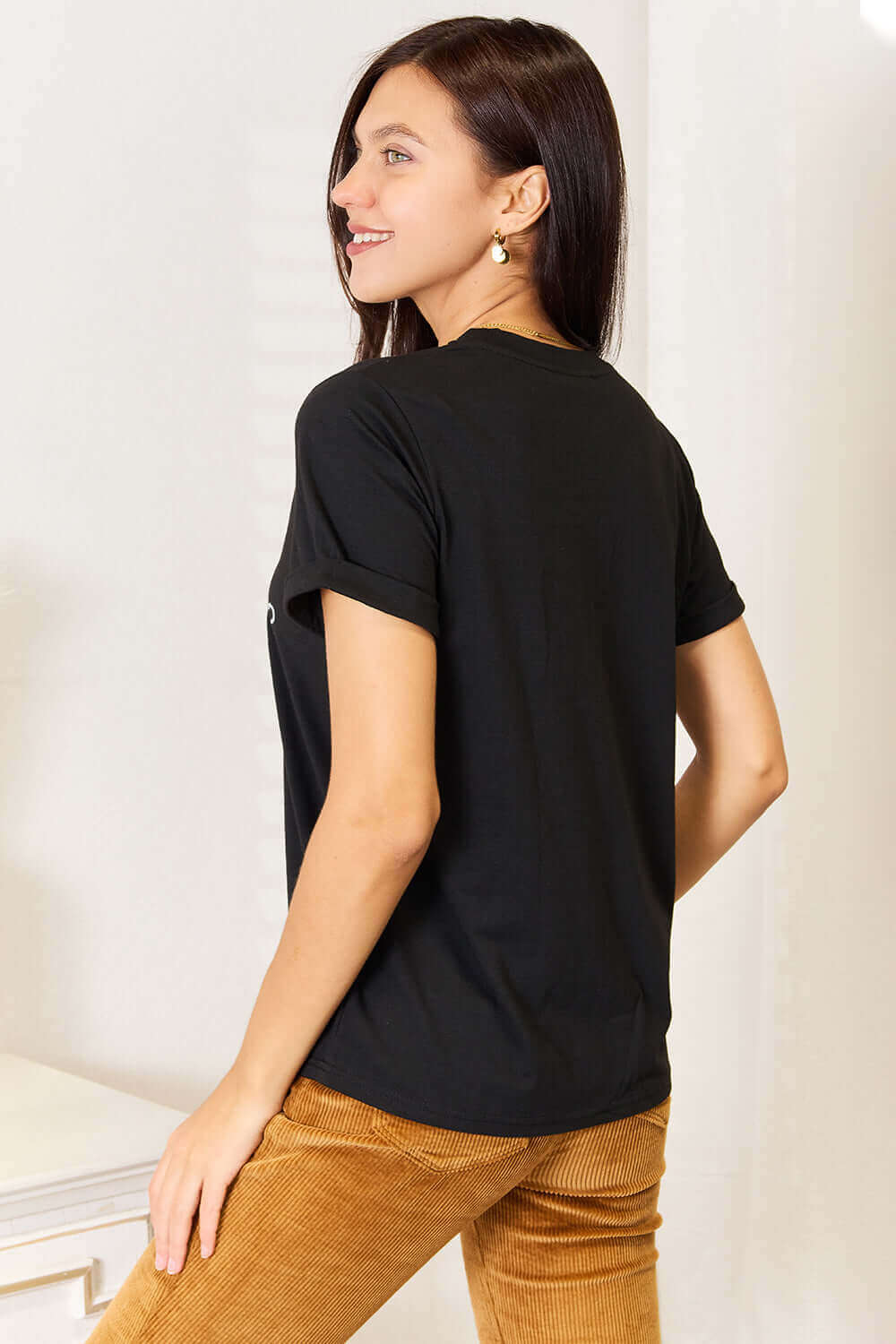 SIMPLY LOVE Letter Graphic Round Neck T-Shirt at Bella Road