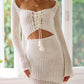 BELLA ROAD Cutout Lace-Up Long Sleeve Cover Up at Bella Road