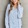 Take Your Time Collared Button Down Striped Shirt - Stripe