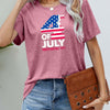 4th OF JULY INDEPENDENCE DAY Graphic Tee - Dusty Pink