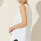 NINEXIS Round Neck Button Side Tank at Bella Road