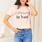 SIMPLY LOVE Slogan Graphic Cuffed T-Shirt at Bella Road