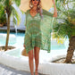 BELLA ROAD Slit Openwork V-Neck Cover Up at Bella Road