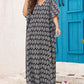 BELLA ROAD Slit Printed V-Neck Half Sleeve Cover Up at Bella Road