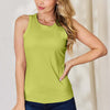 Round Neck Slim Tank | Full Size - Lime