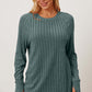 Ribbed Thumbhole Sleeve T-Shirt