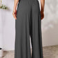 DOUBLE TAKE Full Size Smocked Wide Waistband Wide Leg Pants at Bella Road