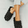 Laid Back Bubble Slides in Black - Black