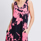 HEIMISH Full Size Floral V-Neck Tank Dress with Pockets at Bella Road