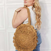 Brunch Time Straw Rattan Handbag - Caramel