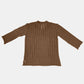 Cozy Bella Road V-Neck Long Sleeve Sweater in coffee brown, perfect for fall fashion, with a slightly stretchy acrylic blend.