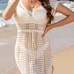 BELLA ROAD Openwork V-Neck Cap Sleeve Cover-Up at Bella Road