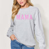 MAMA Long Sleeve Sweatshirt | Full Size - Cloudy Blue