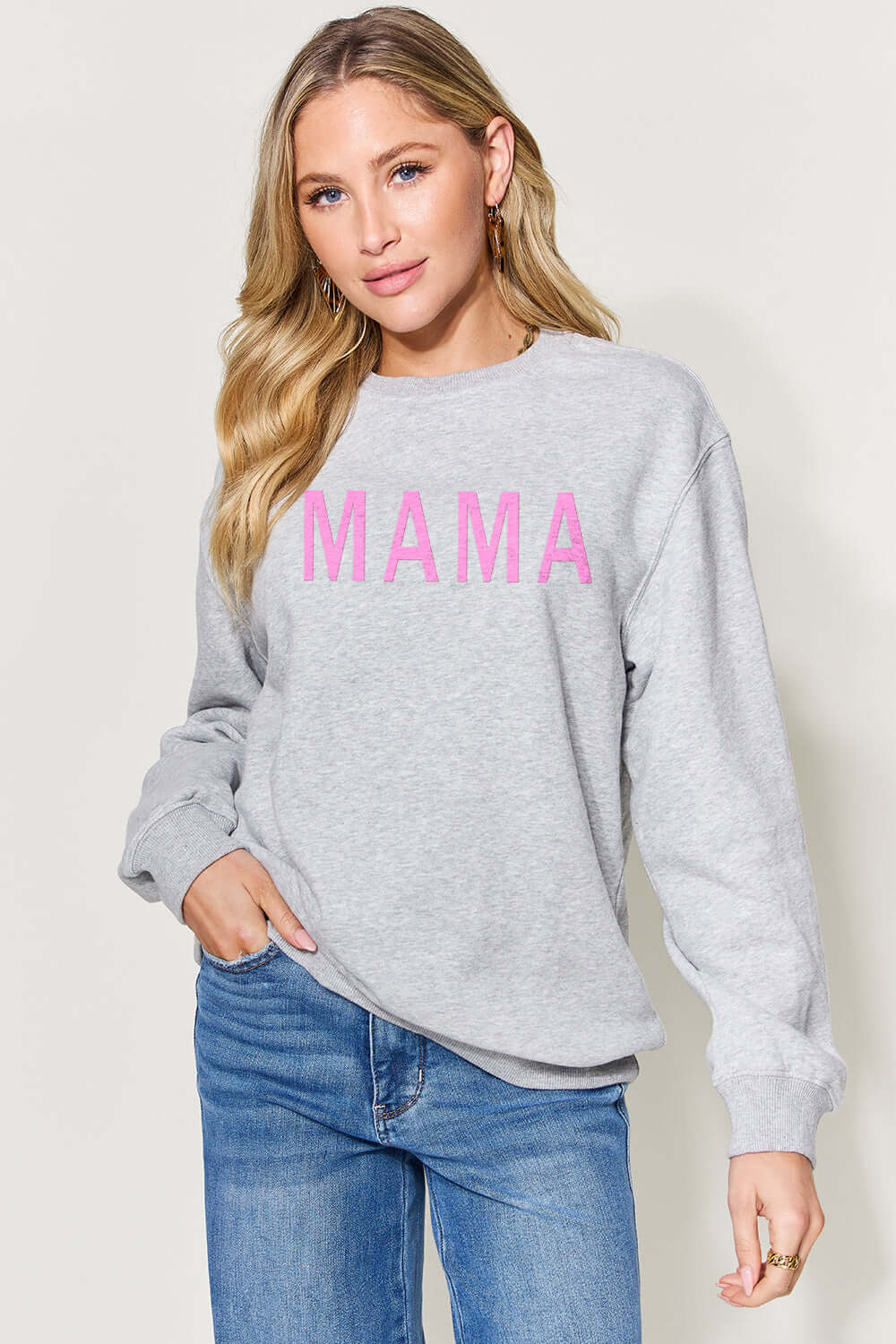 SIMPLY LOVE Full Size MAMA Long Sleeve Sweatshirt at Bella Road