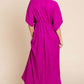 BOMBOM Surplice Maxi Dress with Pockets at Bella Road