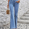 Bella Road High Waist Flare Jeans with Pockets - Light