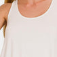 ZENANA Round Neck Flowy Hem Tank at Bella Road