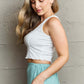 HIDDEN Bow Down Sleeveless Ruffle Crop Top at Bella Road