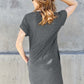 BASIC BAE Full Size Round Neck Short Sleeve Dress with Pockets at Bella Road