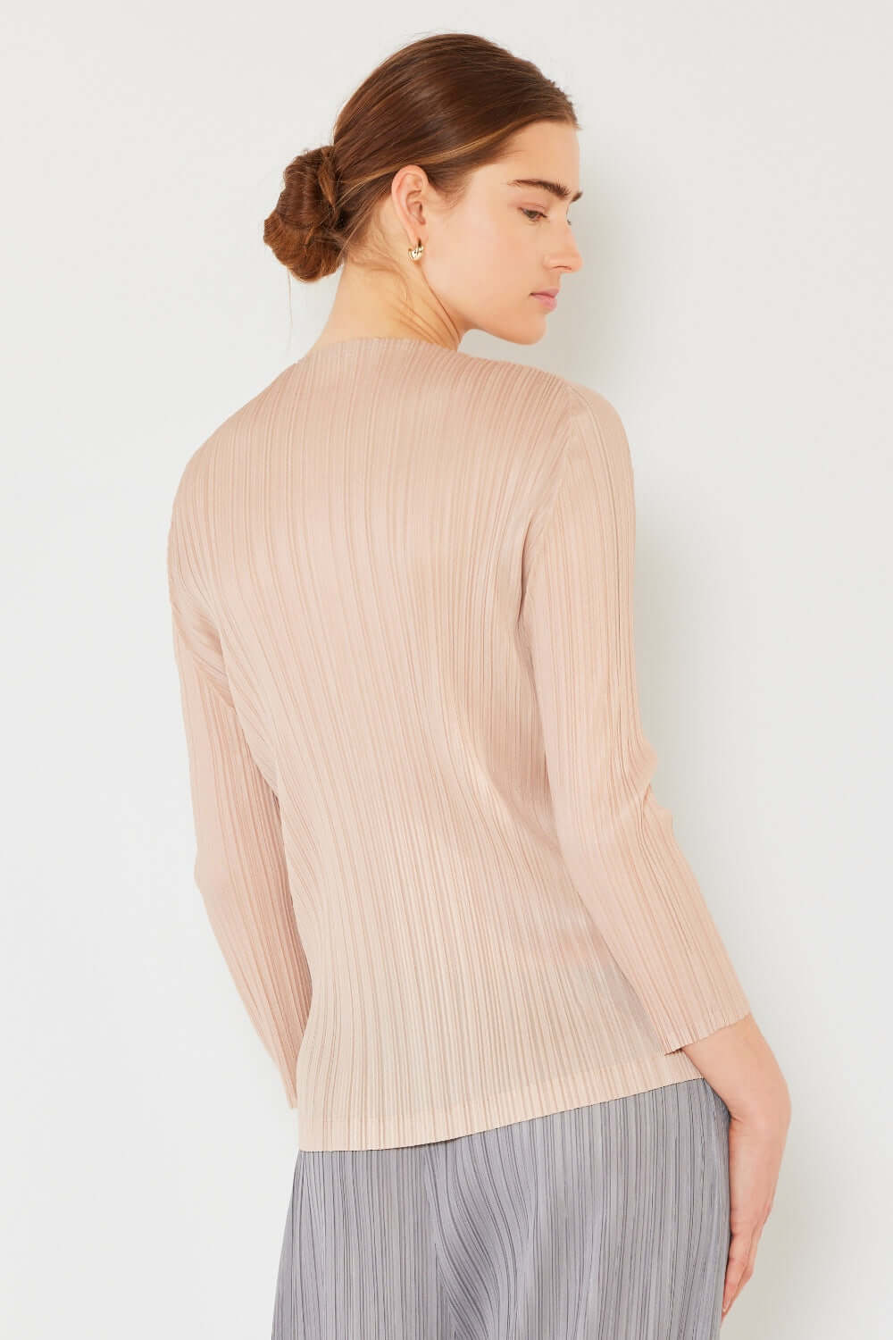 MARINA WEST SWIM Pleated Long Sleeve Boatneck Top at Bella Road