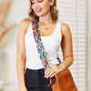 PU Leather Wide Strap Crossbody Bag - Multi Strap