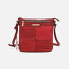 Scallop Stitched Crossbody Bag - Red