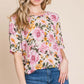 BOMBOM Floral Round Neck T-Shirt at Bella Road