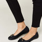 FOREVER LINK Metal Buckle Flat Loafers at Bella Road