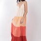 VERY J Color Block Tiered Maxi Cami Dress at Bella Road