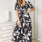 DOUBLE TAKE Printed Surplice Balloon Sleeve Dress at Bella Road