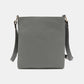 Nicole Lee USA Nikky Crossbody Bag in smooth eco-leather, back view showing slimline design and adjustable strap.