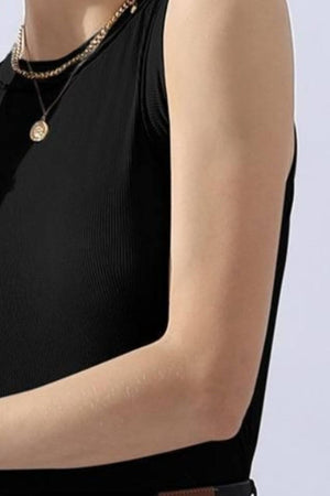 NINEXIS Ribbed Round Neck Tank at Bella Road